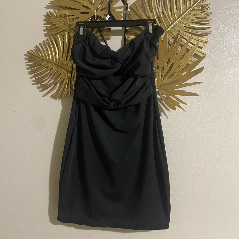 Cotton Candy Strapless Black Dress